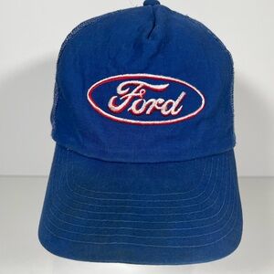 Ford Vintage Blue Trucker Hat
